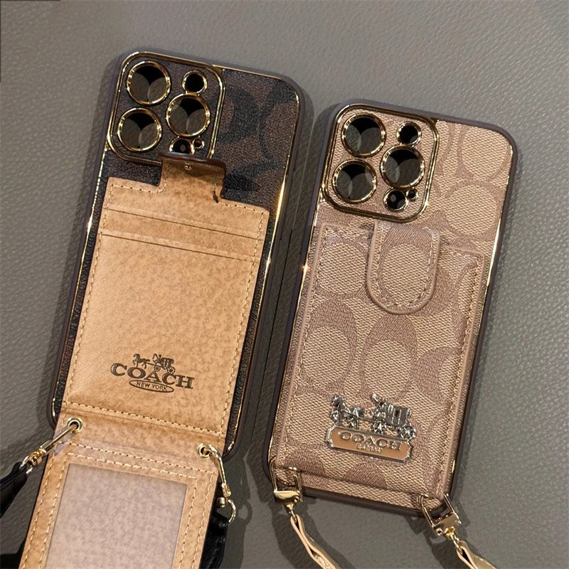 Coach Signature Caden Phone Case with Strap Black Phone Accessories - 5