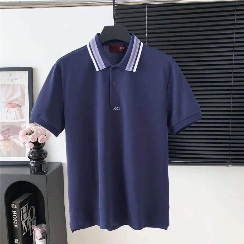 21 G Family Contrast Color Collar Polo Shirt