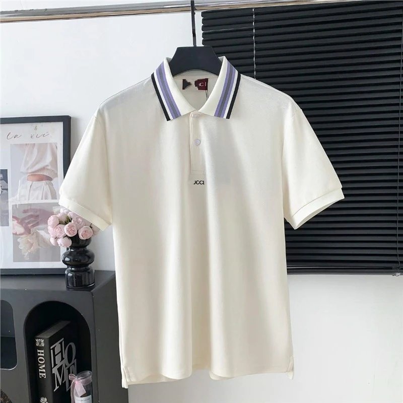 22 G Family Contrast Color Collar Polo Shirt