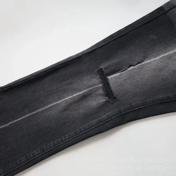 Design Splatter Print Flared Jeans Black - 12