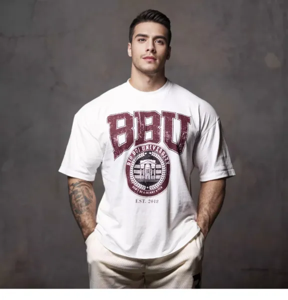 Design Ranxing BBU University Graphic T-Shirt Black T-Shirts - 12