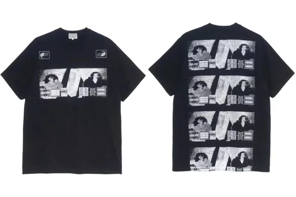 Design 'TV Static' Graphic Print Black T-Shirt - 1