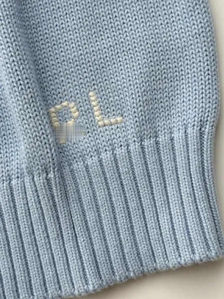 Polo Ralph Lauren Bear Intarsia Knit Sweater Light Blue - 5