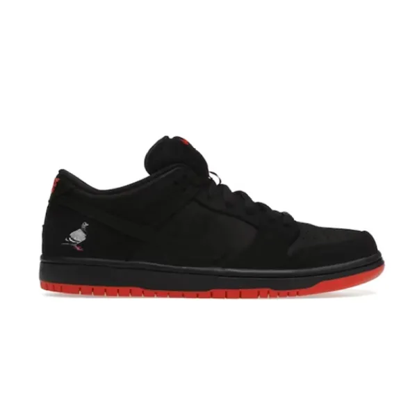Nike SB Dunk Low Pigeon Black / Red Sneakers Skateboard Shoes - 1