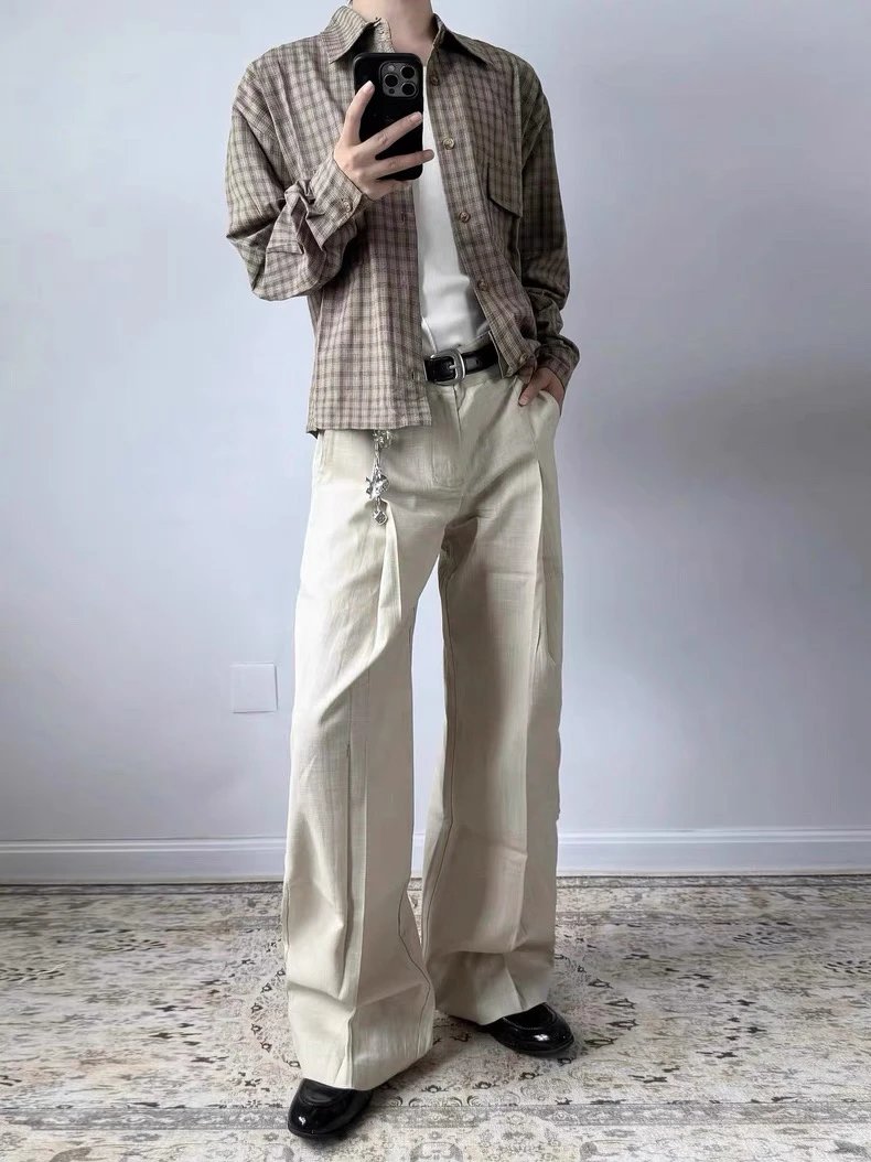 Design Unbranded Plaid Shirt Jacket in Dark Navy and Black Over White T-Shirt Outerwear - 11