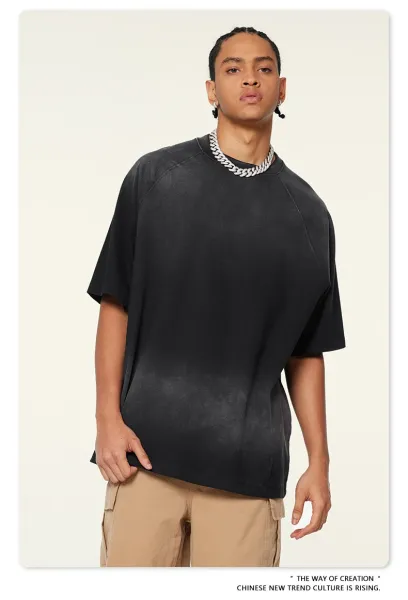 Design Beingmove Washed Black Raglan T-Shirt T-Shirts - 22