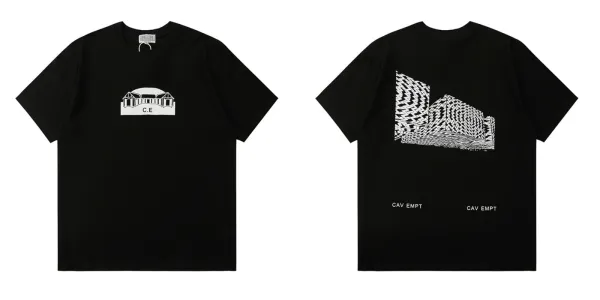 Design CAV EMPT Architectural Print Black T-Shirt T-Shirts - 1