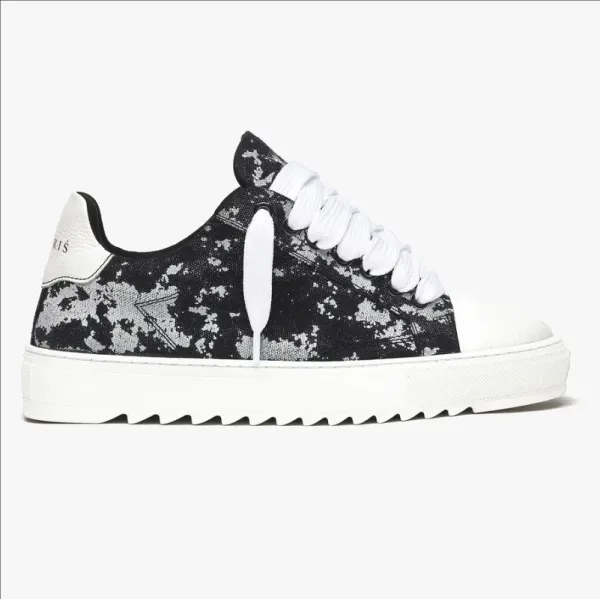NOAH Star Sneaker Black Glitter White Sole Sneakers - 7