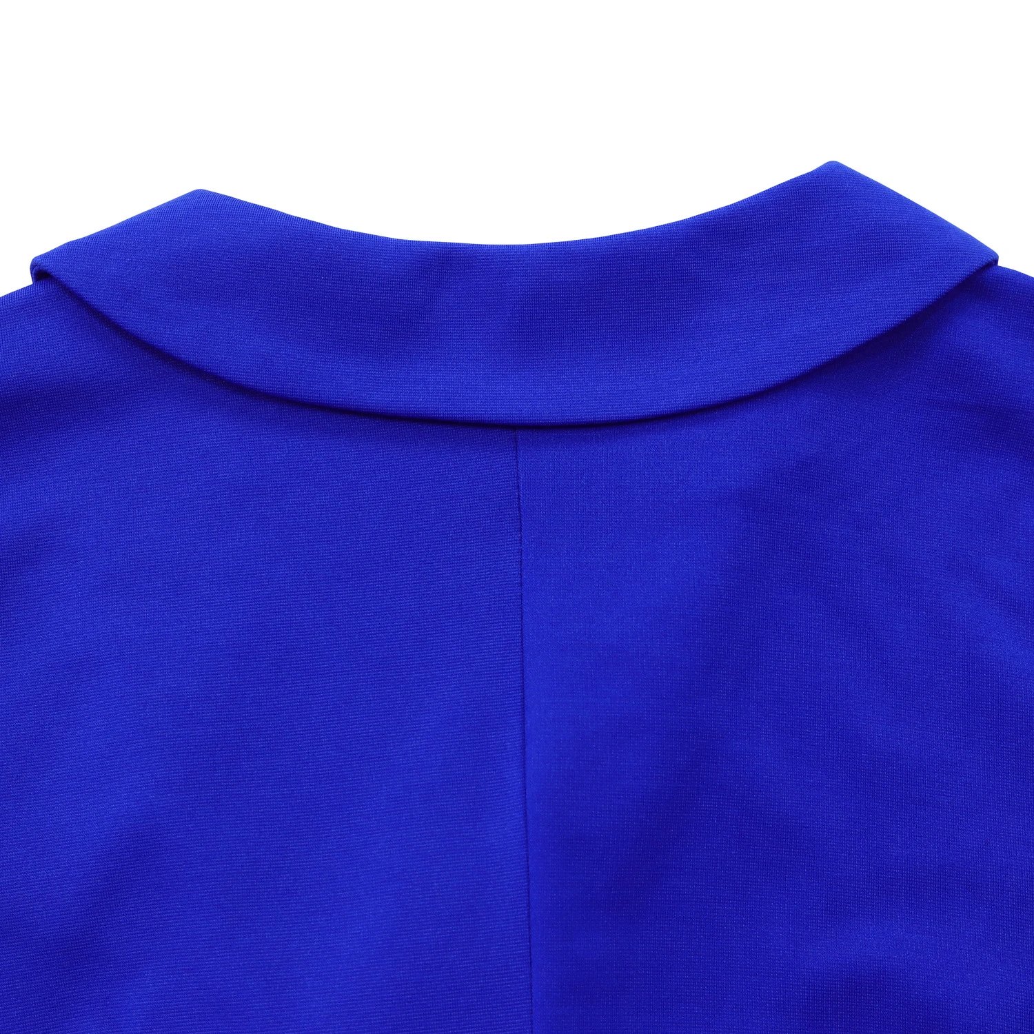 Design Wrap Front Midi Dress with Pearl Brooch in Navy - 73