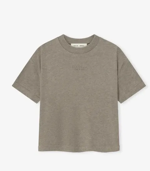 Acne Studios Logo Embroidered T-Shirt Gray - 1