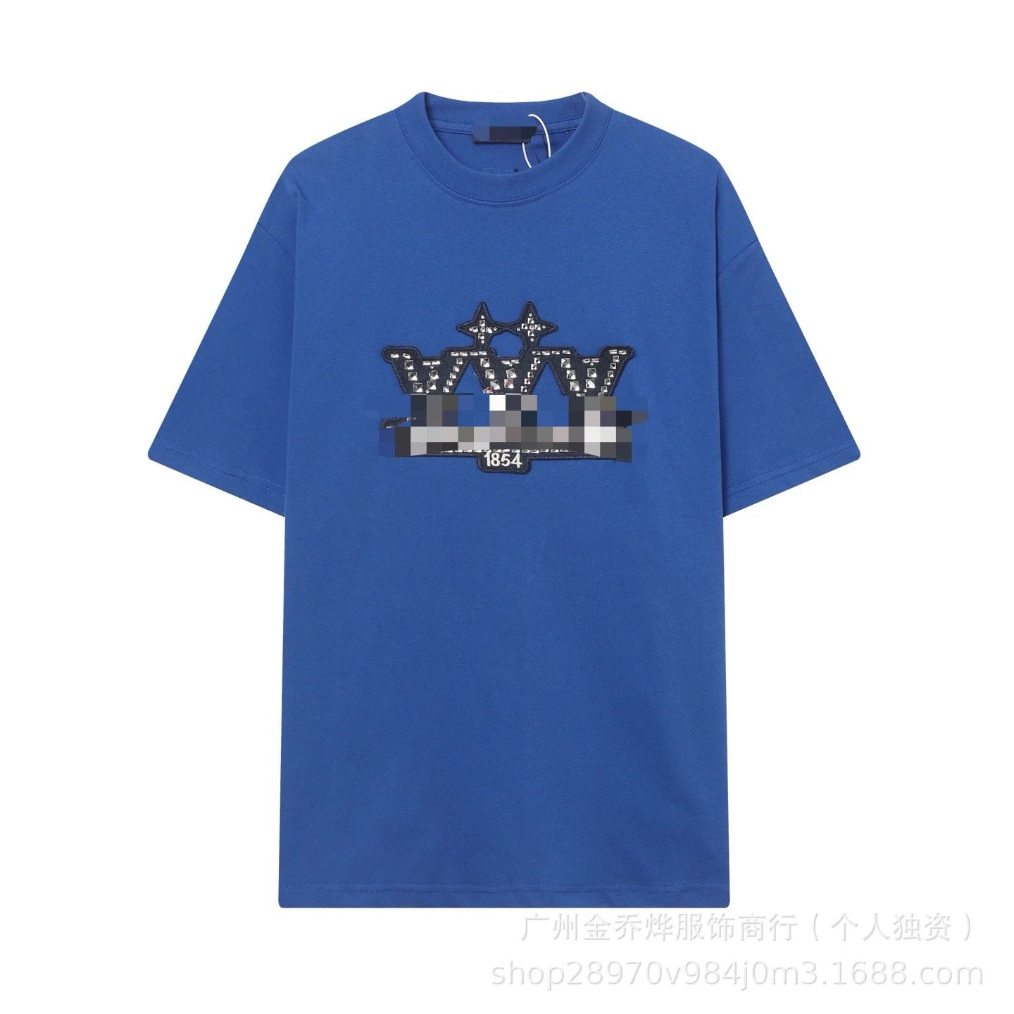 Design Crown Graphic T-Shirt Royal Blue T-Shirt - 7
