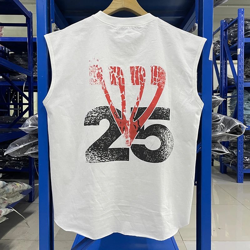 Design Rivington x Father Age NCY Distressed Graphic Sleeveless Top Black Vest Top - 12