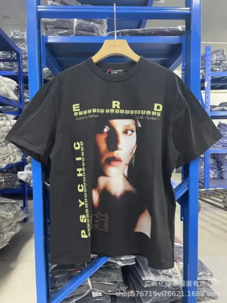 Design Psychedelic Portrait Black T-Shirt - 1