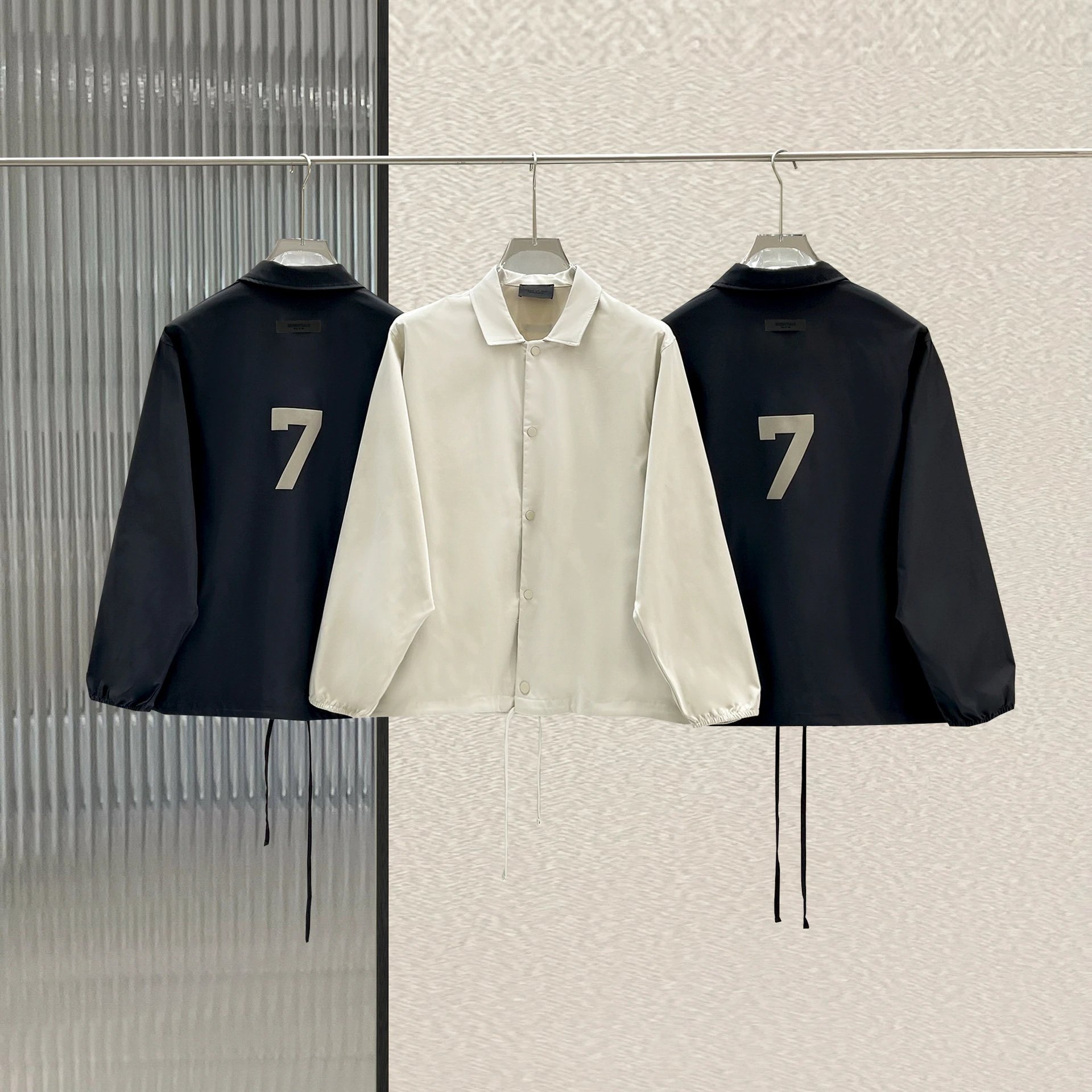 Fear of God Essentials 1977 Coach Jacket Navy Outerwear - 11
