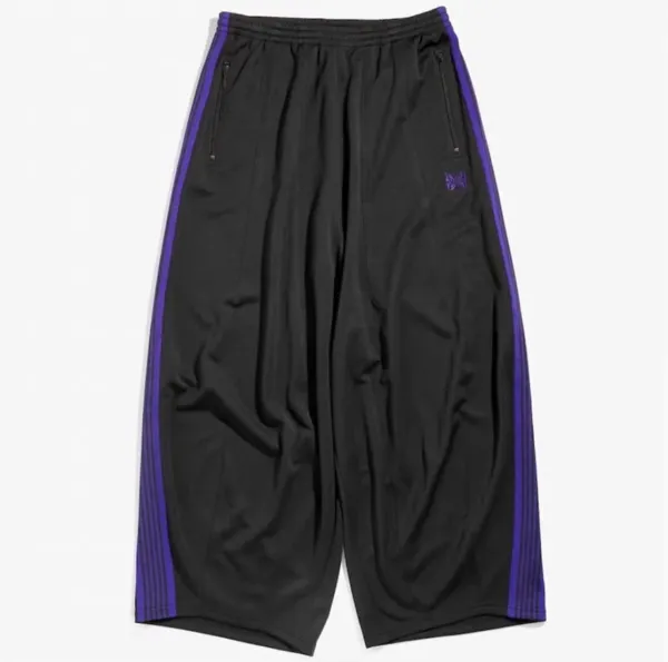 Purple Brand Track Pants Black with Purple Stripes Sweatpants - 1