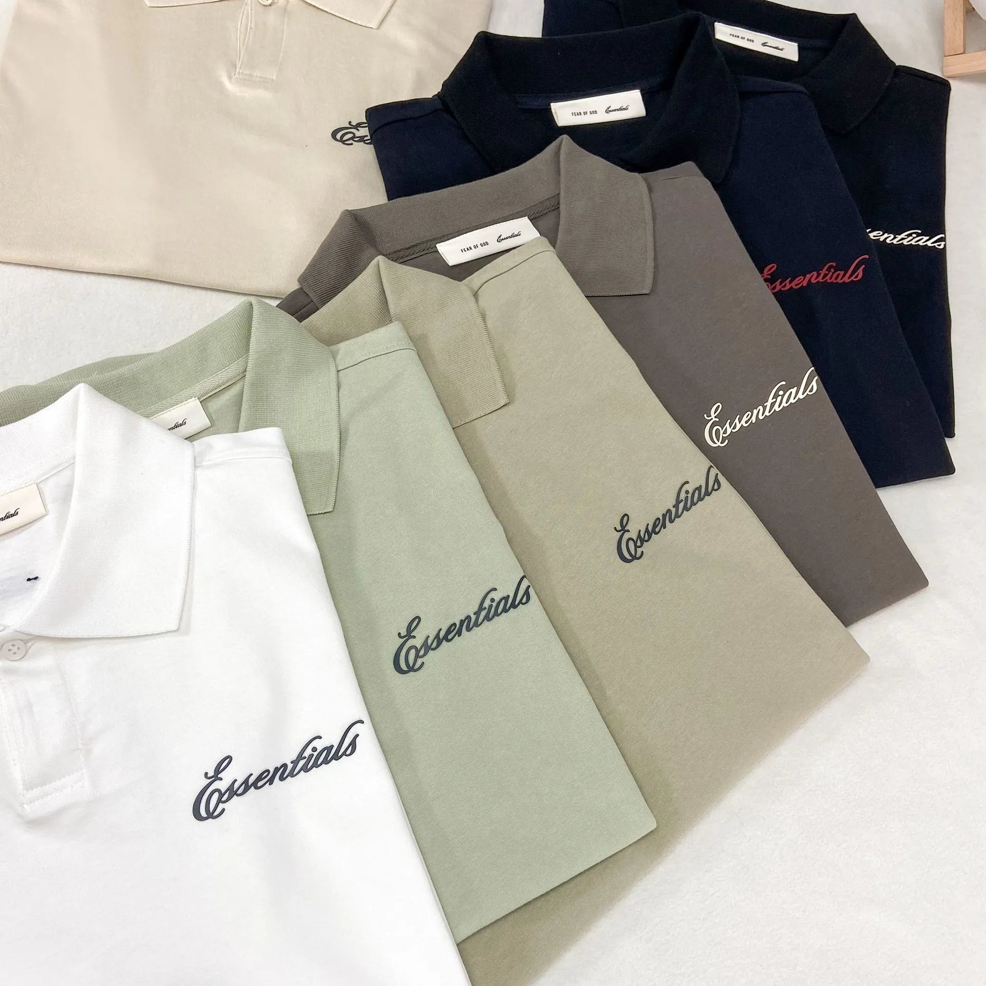Essentials Logo Embroidered Polo Brown Polo Shirt - 12