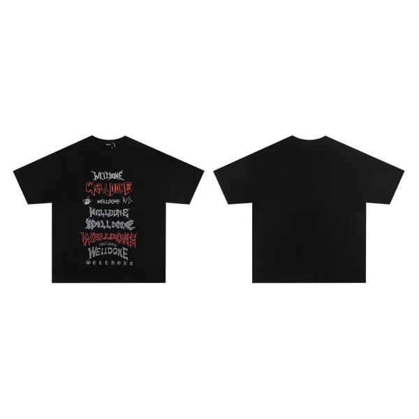 Design WellDone Multi-Logo Graphic Black T-Shirt T-Shirts - 1