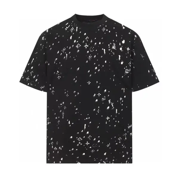 Louis Vuitton Monogram Splatter Print Black T-Shirt - 4