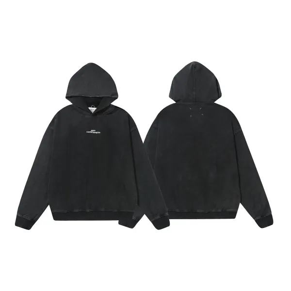 Maison Margiela Replica Oversized Washed Black Hoodie - 1