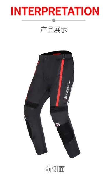 Design Ghost Racing Motorcycle Pants Black with Orange Accents Pants - 42