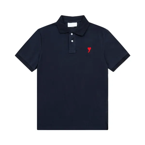 Comme des Garçons Play Heart Logo Black Polo Polo Shirt - 19