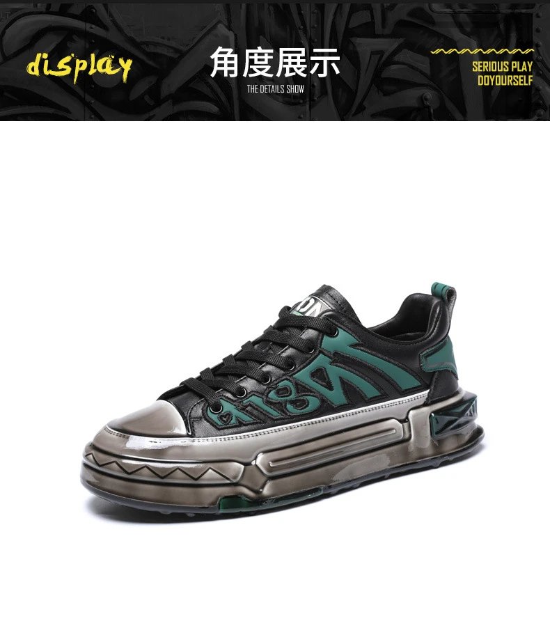 Design KB9778-2 White Single Layer Sneakers Chunky Sneakers - 20