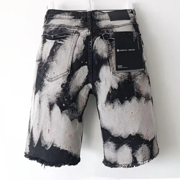 Dsquared2 Distressed Embroidered Denim Shorts Blue - 13