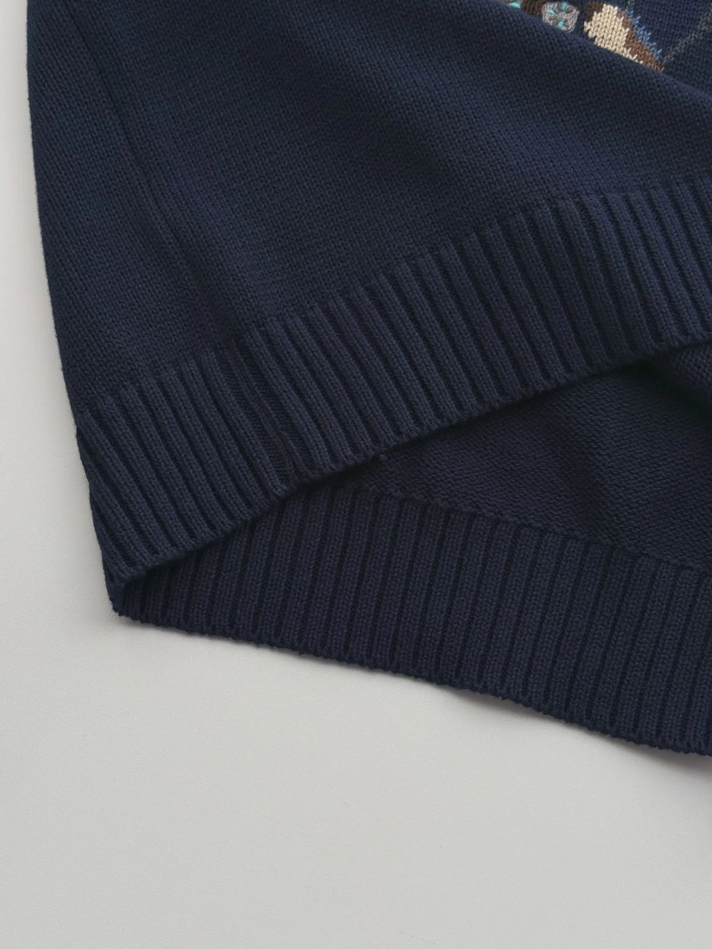 Polo Ralph Lauren Bear Knit Short-Sleeve Sweater Navy - 10
