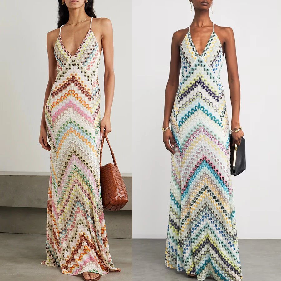 Missoni Zigzag Knit Maxi Dress Multicolor - 4