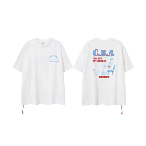 Design City Bird Association x Fujikun C.B.A. Graphic T-Shirt White T-Shirts - 1