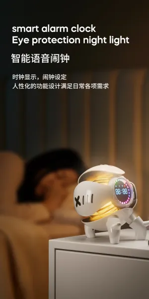 Design X111 Holographic LED Robot Speaker White - 15