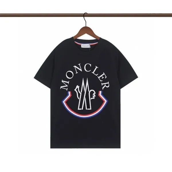 Moncler Logo Graphic Black T-Shirt - 1