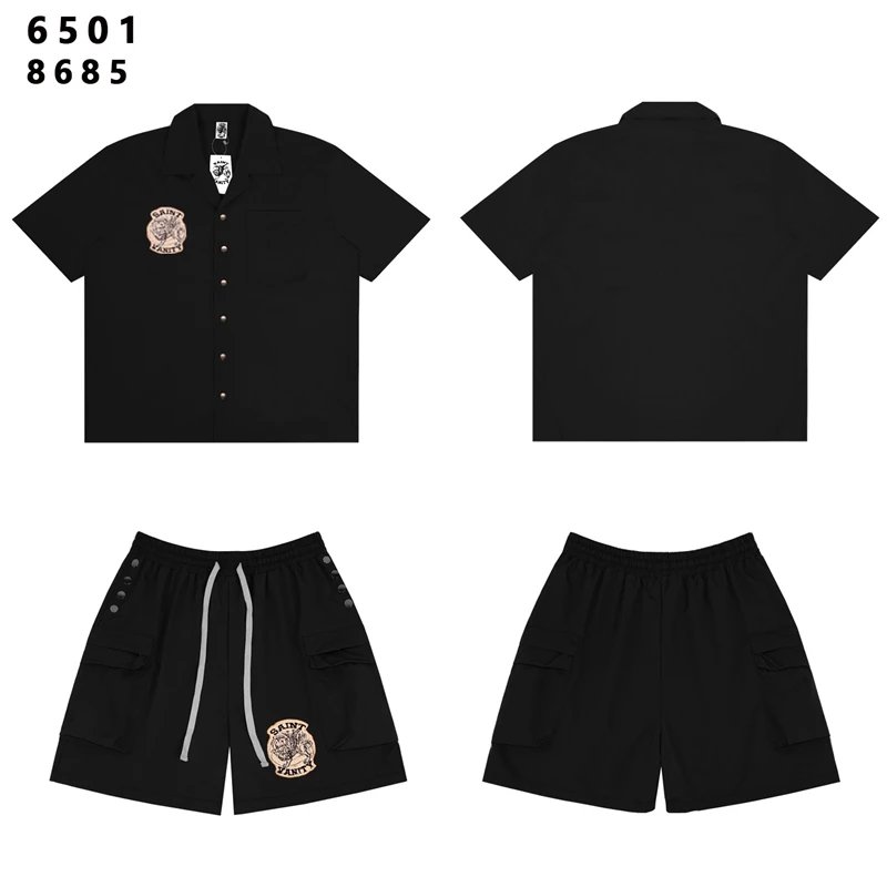 Design Saint Vanity Utility Shirt and Shorts Set Gray Sets - 7