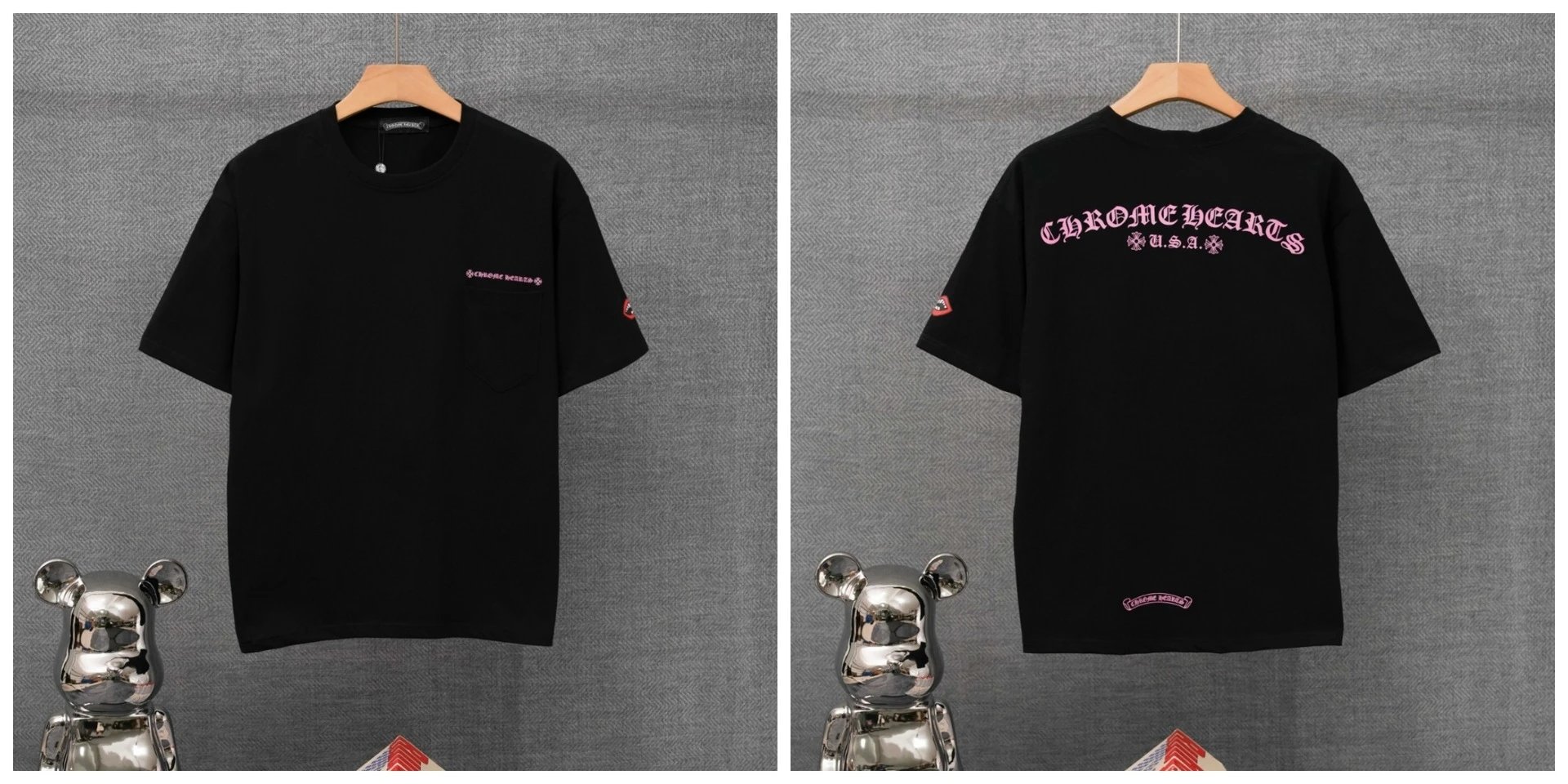 Chrome Hearts x St. Barth Black Pocket T-Shirt - 5