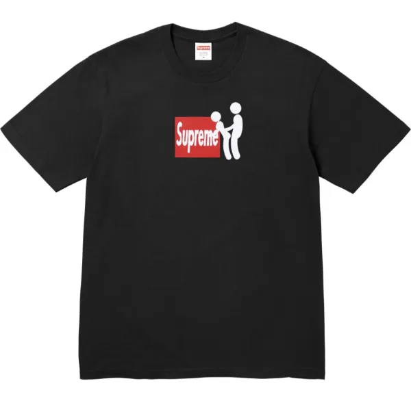 Supreme Box Logo Stick Figure T-Shirt Black - 1