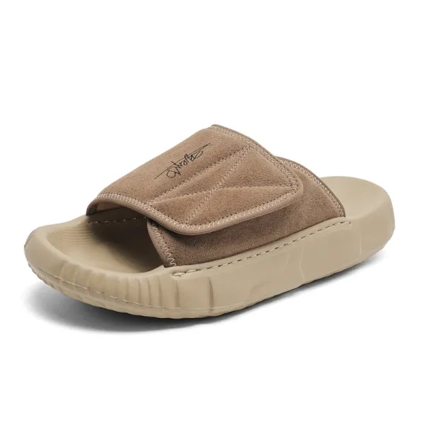 Adidas Yeezy Slide Beige Suede Slippers - 1