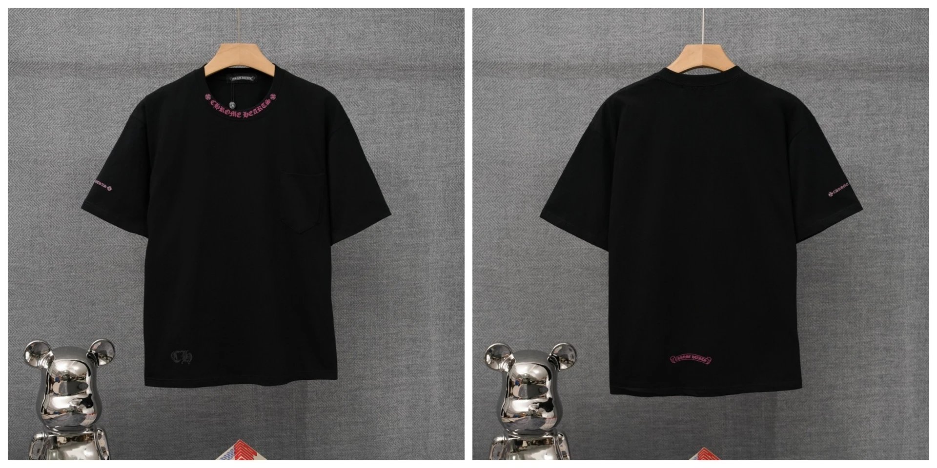 Chrome Hearts x St. Barth Black Pocket T-Shirt - 9