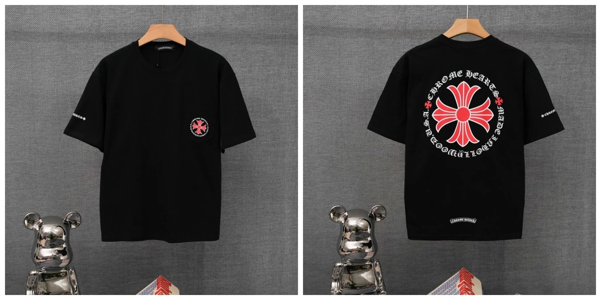 Chrome Hearts x St. Barth Black Pocket T-Shirt - 12