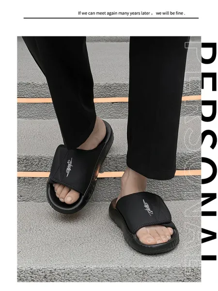 Design Slide Sandal Olive Suede Black Sole Slippers - 18
