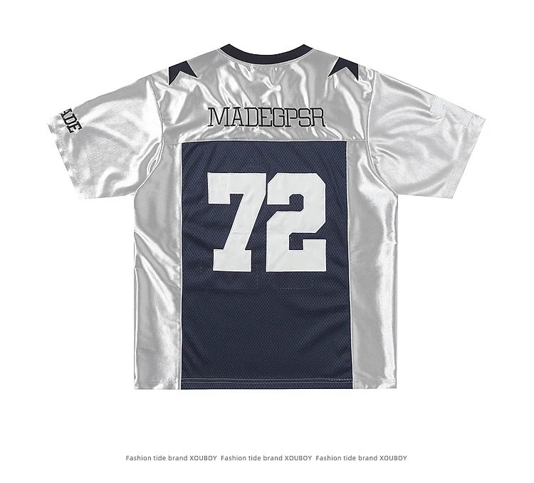 Human Made x Dallas Cowboys Inspired #72 Jersey Silver Navy Football Jersey - 10