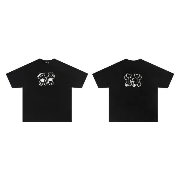 Design Bear Duo Graphic T-Shirt Black - 1