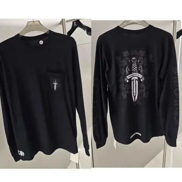 Chrome Hearts Dagger Pocket Long Sleeve T-Shirt Black - 1