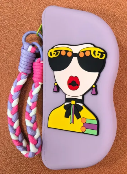 Gucci GG Marmont Cartoon Character Wristlet Purple - 1