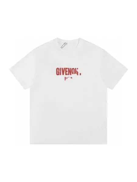 Givenchy Distressed Logo Print White T-Shirt - 3