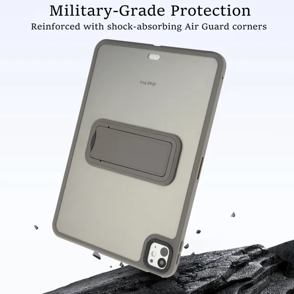 Apple iPad Pro Case with Stand in Beige and Gray Phone Accessories - 8
