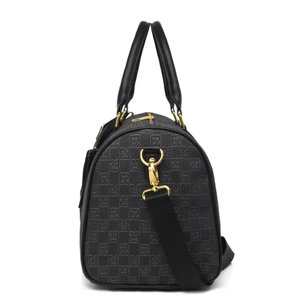 Design Duffle Bag Leopard Print Olive Brown Travel Bag - 28