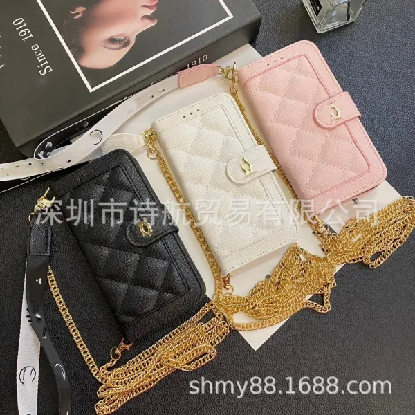 Chanel Quilted Chain Wallet Case White Phone Accessory - 5
