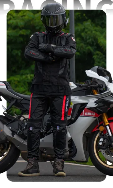 Design Ghost Racing Motorcycle Pants Black with Orange Accents Pants - 6