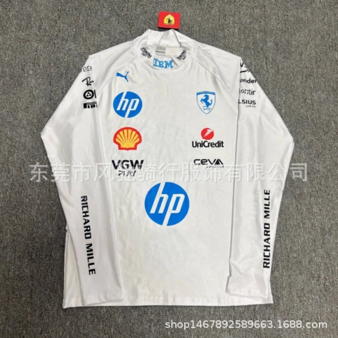 Design OMP Base Layer White Racing Compression Shirt Base Layer - 15