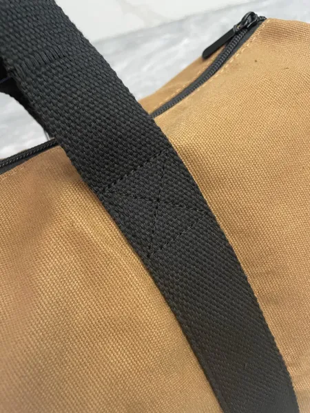 Polo Ralph Lauren Canvas Duffle Bag Beige and Black Travel Bag - 11